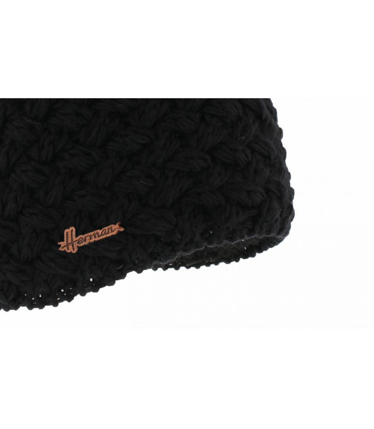 Wollmütze schwarz Bommel Wollmütze schwarz Bommel